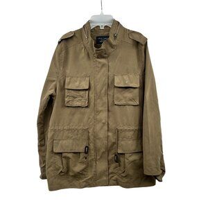 Love Tree Lightweight Utility Jacket Cinched Waist Olive Green Size XL Pockets